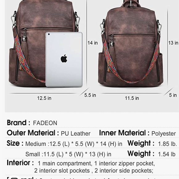 Fadeon Bags Backpack Purse For Women And Womens Backpack Purse With